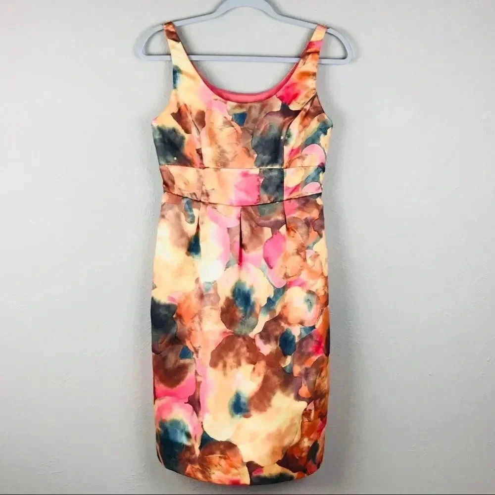 Merona Sheath Dress Size 2 Peach Green